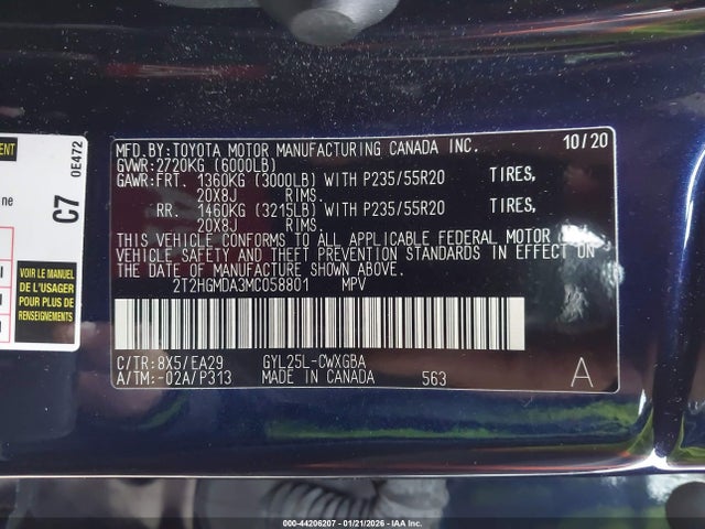 Lexus RX 450H 2021 2T2HGMDA3MC058801 Image 9