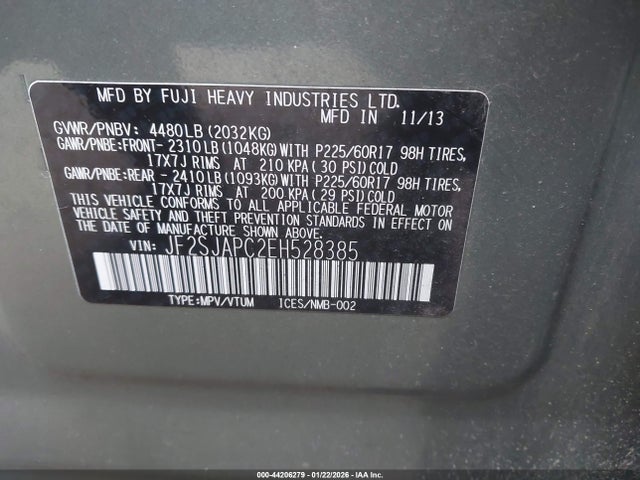 Subaru Forester 2.5i Touring 2014 JF2SJAPC2EH528385 Image 9