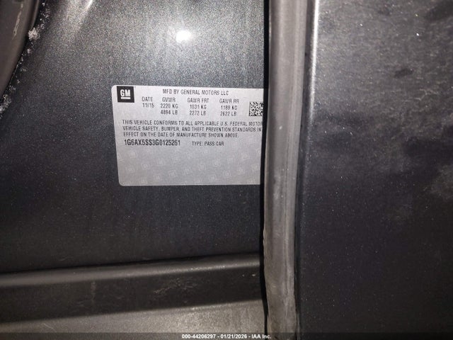 2016 CADILLAC CTS 1G6AX5SS3G0125261 Photo 8