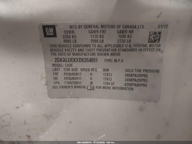 2013 GMC TERRAIN 2GKALUEKXD6264891 Photo 8