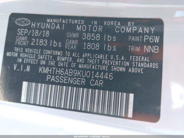 2019 HYUNDAI VELOSTER KMHTH6AB9KU014446 Photo 8