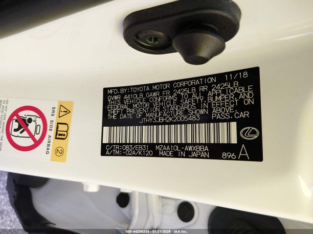 Продажа на аукционе авто 2019 Lexus Ux 200 F Sport, vin: JTHY3JBH2K2005483, номер лота: 44206334