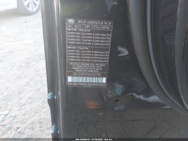 2010 LAND ROVER RANGE ROVER SPORT SALSH2E43AA250765 Photo 8