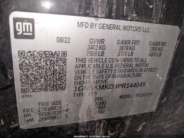 2023 CHEVROLET TAHOE 1GNSKMKD3PR144049 Photo 8