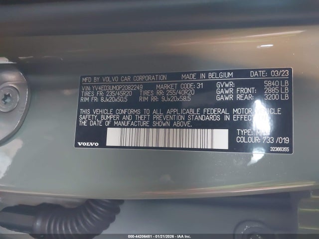 2023 VOLVO XC40 RECHARGE PURE ELECTRIC YV4ED3UM0P2082249 Photo 8