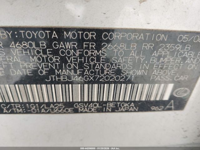 2007 LEXUS ES 350 JTHBJ46GX72020271 Photo 8