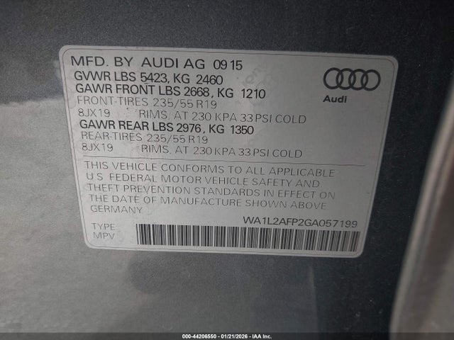 2016 AUDI Q5 WA1L2AFP2GA057199 Photo 8