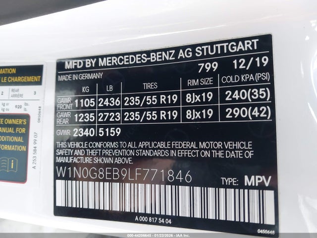 2020 MERCEDES-BENZ GLC 300 W1N0G8EB9LF771846 Photo 8