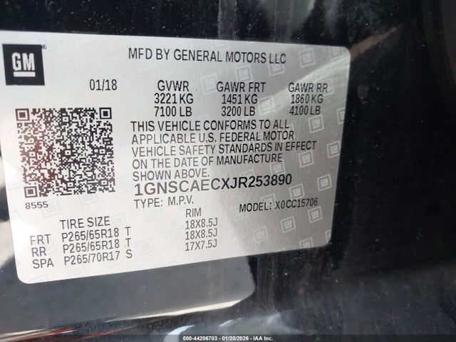 1GNSCAECXJR253890 Chevrolet Tahoe Ls