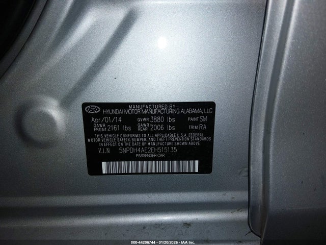 Hyundai ELANTRA SE 2014 5NPDH4AE2EH515135 Image 9