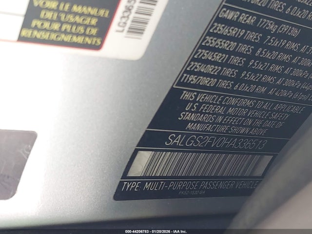 2017 LAND ROVER RANGE ROVER SALGS2FV0HA336513 Photo 8