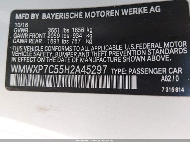 2017 MINI HARDTOP WMWXP7C55H2A45297 Photo 8