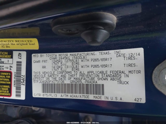 Toyota Tacoma Prerunner V6 2015 5TFJU4GN3FX073106 Image 9