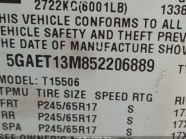2005 BUICK RAINIER 5GAET13M852206889 Photo 8