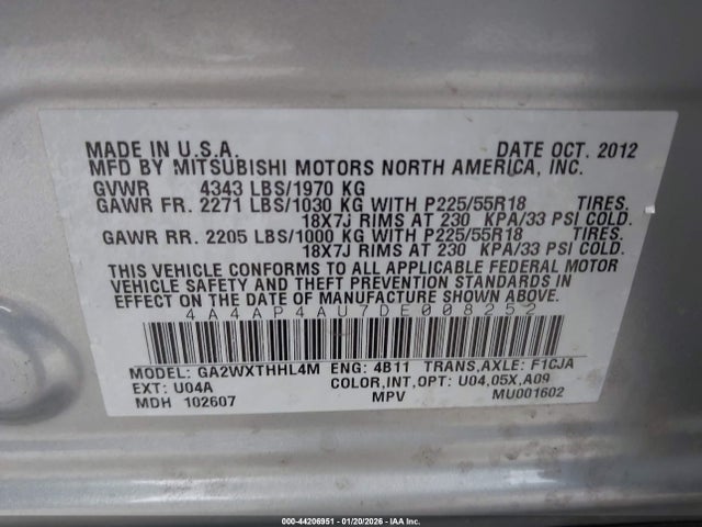 2013 MITSUBISHI OUTLANDER SPORT 4A4AP4AU7DE008252 Photo 8