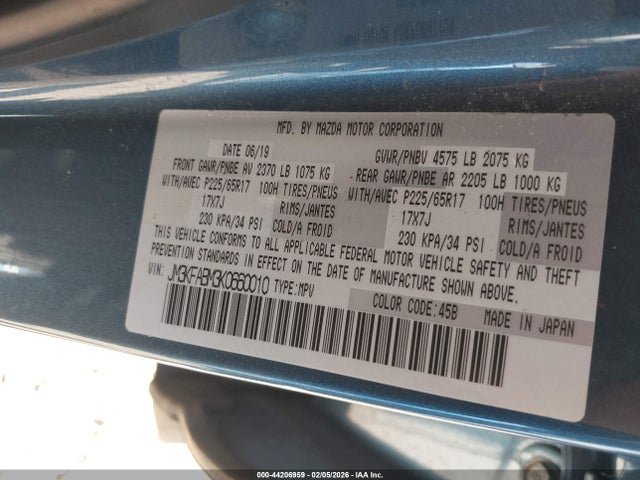 Mazda CX-5 SPORT 2019 JM3KFABM3K0660010 Image 9