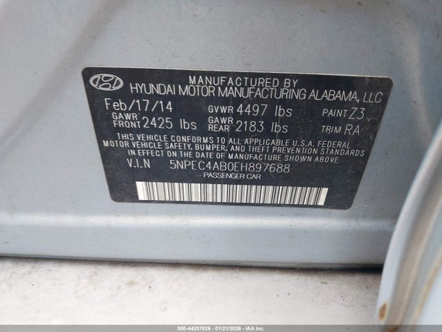 Aukcja sprzedaży 2014 Hyundai Sonata Limited 2.0t, vin: 5NPEC4AB0EH897688, numer aukcji: 44207026