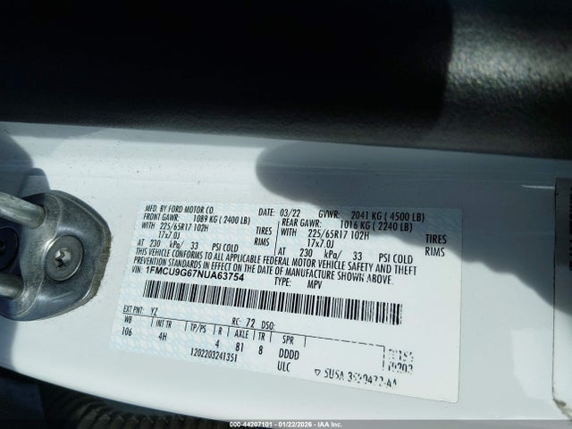 2022 FORD ESCAPE 1FMCU9G67NUA63754 Photo 8