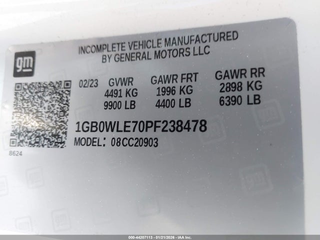 1GB0WLE70PF238478 Chevrolet Silverado 2500hd 2wd Long Bed Wt