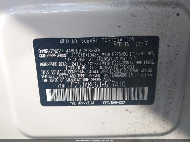 2018 SUBARU FORESTER JF2SJABC6JH517410 Photo 8