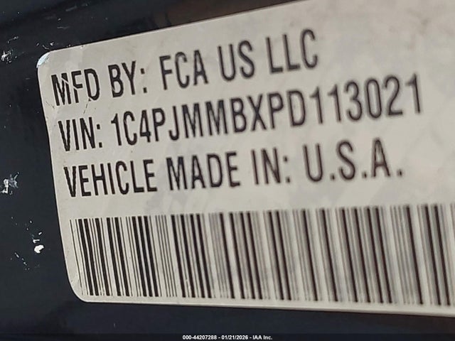 2023 Jeep Cherokee Altitude Lux 4x4 მანქანა იყიდება აუქციონზე, vin: 1C4PJMMBXPD113021, აუქციონის ნომერი: 44207288