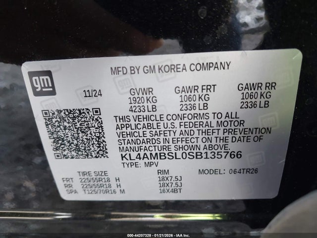 KL4AMBSL0SB135766 Buick Encore Gx Preferred Fwd