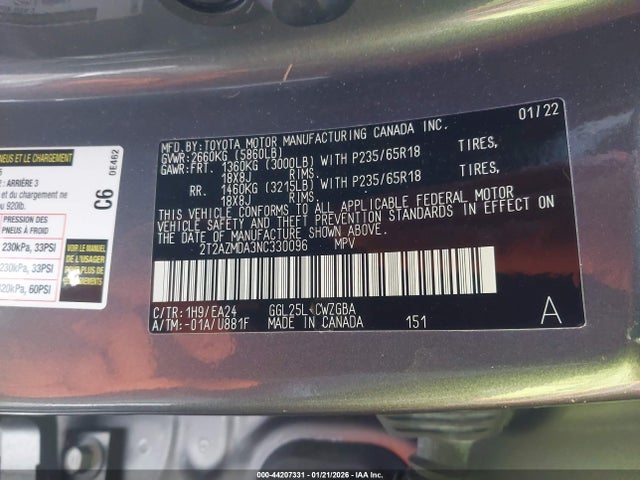 2022 LEXUS RX 350 2T2AZMDA3NC330096 Photo 8