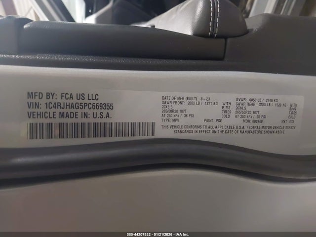 2023 JEEP GRAND CHEROKEE 1C4RJHAG5PC669355 Photo 8