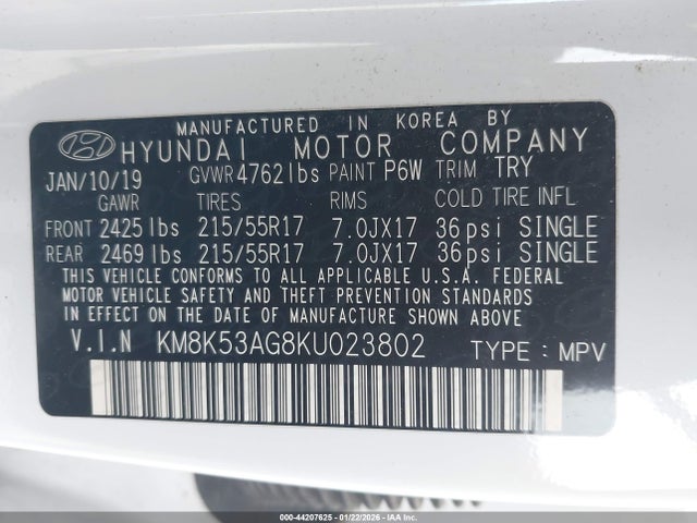 KM8K53AG8KU023802 Hyundai Kona Ev Ultimate