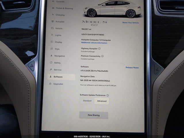 5YJSA1S13FFP74593 Tesla Model S 60/70/85