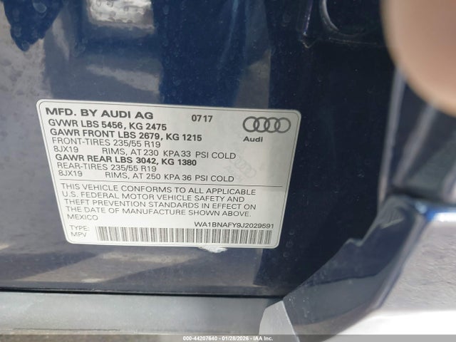 2018 AUDI Q5 WA1BNAFY9J2029591 Photo 8