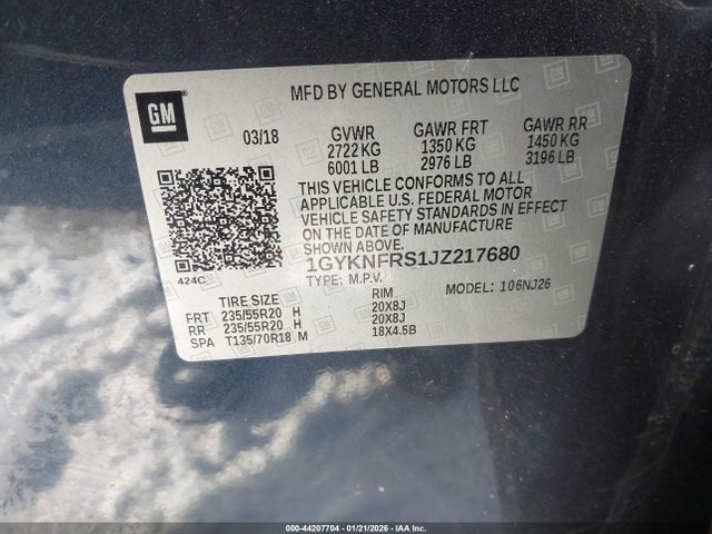 2018 CADILLAC XT5 1GYKNFRS1JZ217680 Photo 8