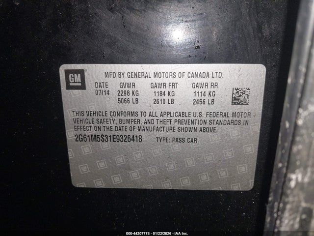 2014 CADILLAC XTS 2G61M5S31E9326418 Photo 8