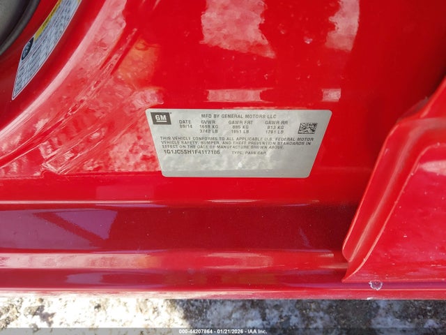 1G1JC5SH1F4117186 Chevrolet Sonic Lt Auto