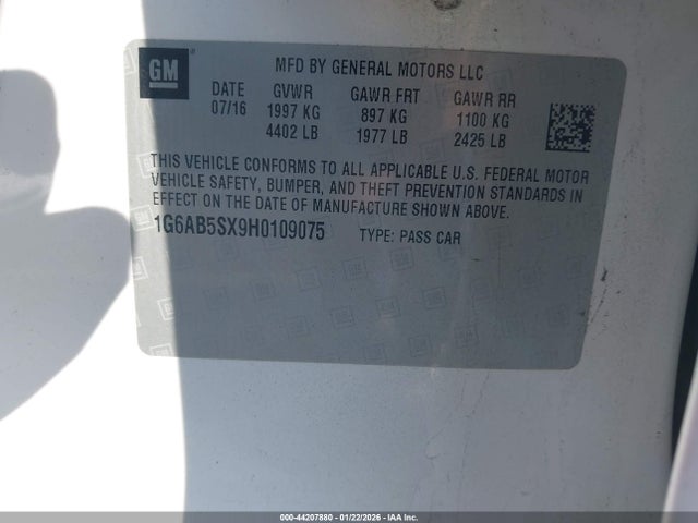 2017 CADILLAC ATS 1G6AB5SX9H0109075 Photo 8