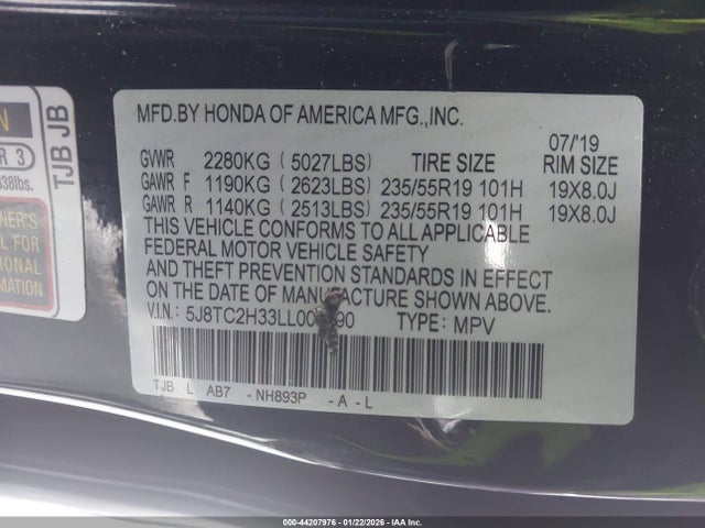 2020 ACURA RDX 5J8TC2H33LL008290 Photo 8