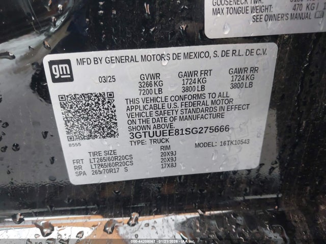 3GTUUEE81SG275666 GMC Sierra 1500 At4