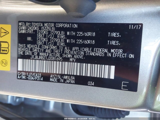 Продажа на аукционе авто 2018 Lexus Nx 300h, vin: JTJBJRBZ1J2081695, номер лота: 44208117