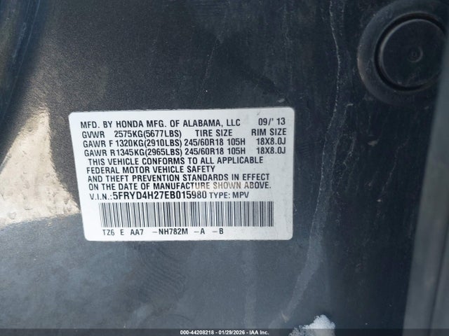 Aukcja sprzedaży 2014 Acura Mdx, vin: 5FRYD4H27EB015980, numer aukcji: 44208218