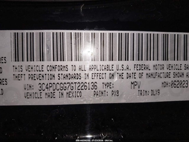 44208255 :رقم المزاد ، 3C4PDCGG7GT226136 vin ، 2016 Dodge Journey Crossroad Plus مزاد بيع