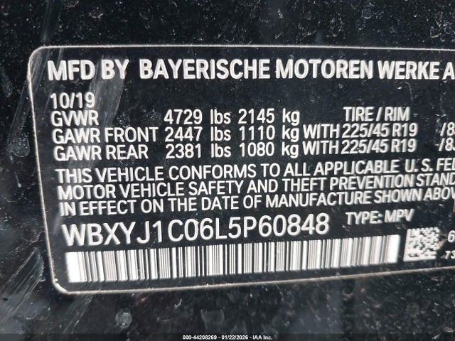 2020 BMW X2 WBXYJ1C06L5P60848 Photo 8