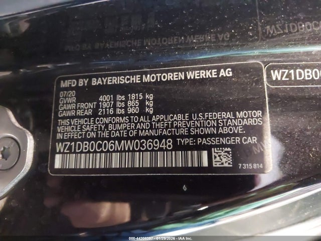 2021 TOYOTA GR SUPRA WZ1DB0C06MW036948 Photo 8