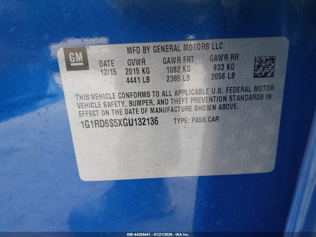 1G1RD6S5XGU132136 Chevrolet Volt Premier