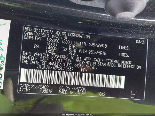 2021 LEXUS RX 350L JTJHZKFA9M2032537 Photo 8