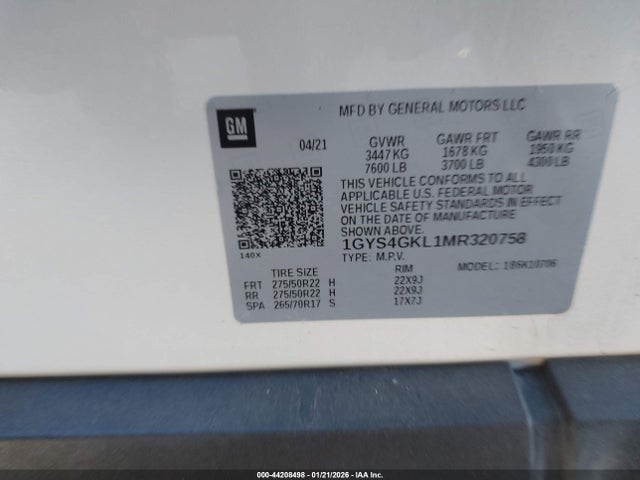 Продажа на аукционе авто 2021 Cadillac Escalade 4wd Sport Platinum, vin: 1GYS4GKL1MR320758, номер лота: 44208498