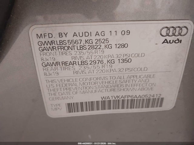 2010 AUDI Q5 WA1VKAFP6AA052412 Photo 8