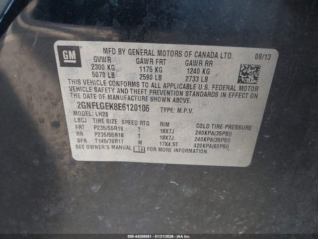 Chevrolet Equinox 2lt 2014 2GNFLGEK8E6120106 Image 9