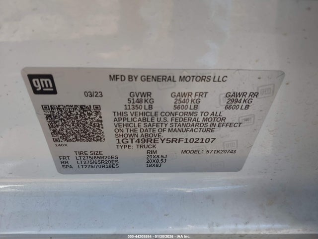 Продаж на аукціоні авто 2024 Gmc Sierra 2500hd 4wd  Standard Bed Denali, vin: 1GT49REY5RF102107, номер лоту: 44208584