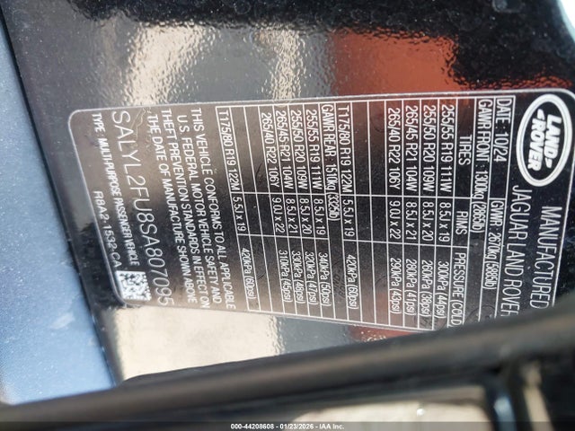SALYL2FU8SA807095 Land Rover Range Rover Velar P400 Dynamic Se