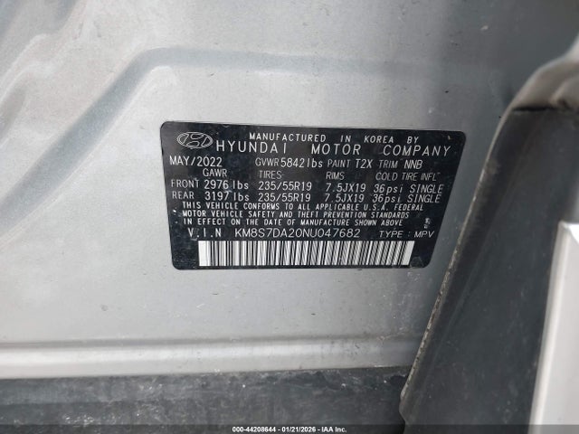 2022 HYUNDAI SANTA FE PLUG-IN HYBRID KM8S7DA20NU047682 Photo 8